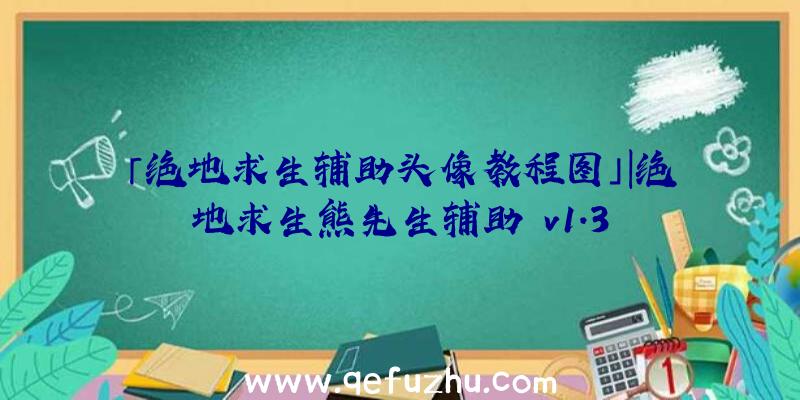 「绝地求生辅助头像教程图」|绝地求生熊先生辅助